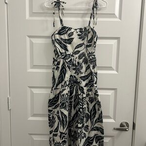 Black and White Floral Dress